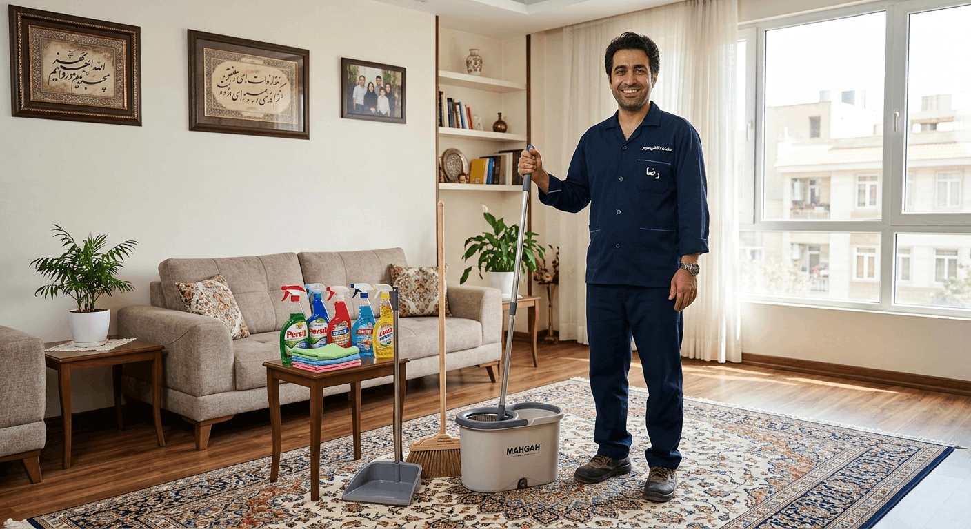 نظافتچی حرفه ای در نظام آباد شرکت پاکیزک