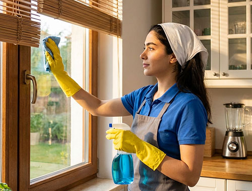 نظافتچی خانم جوان و کاربلد در تهران