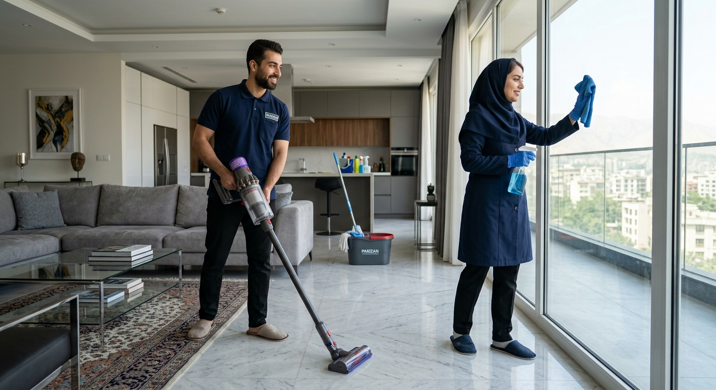 نظافتچی آقا و خانم در شرق تهران