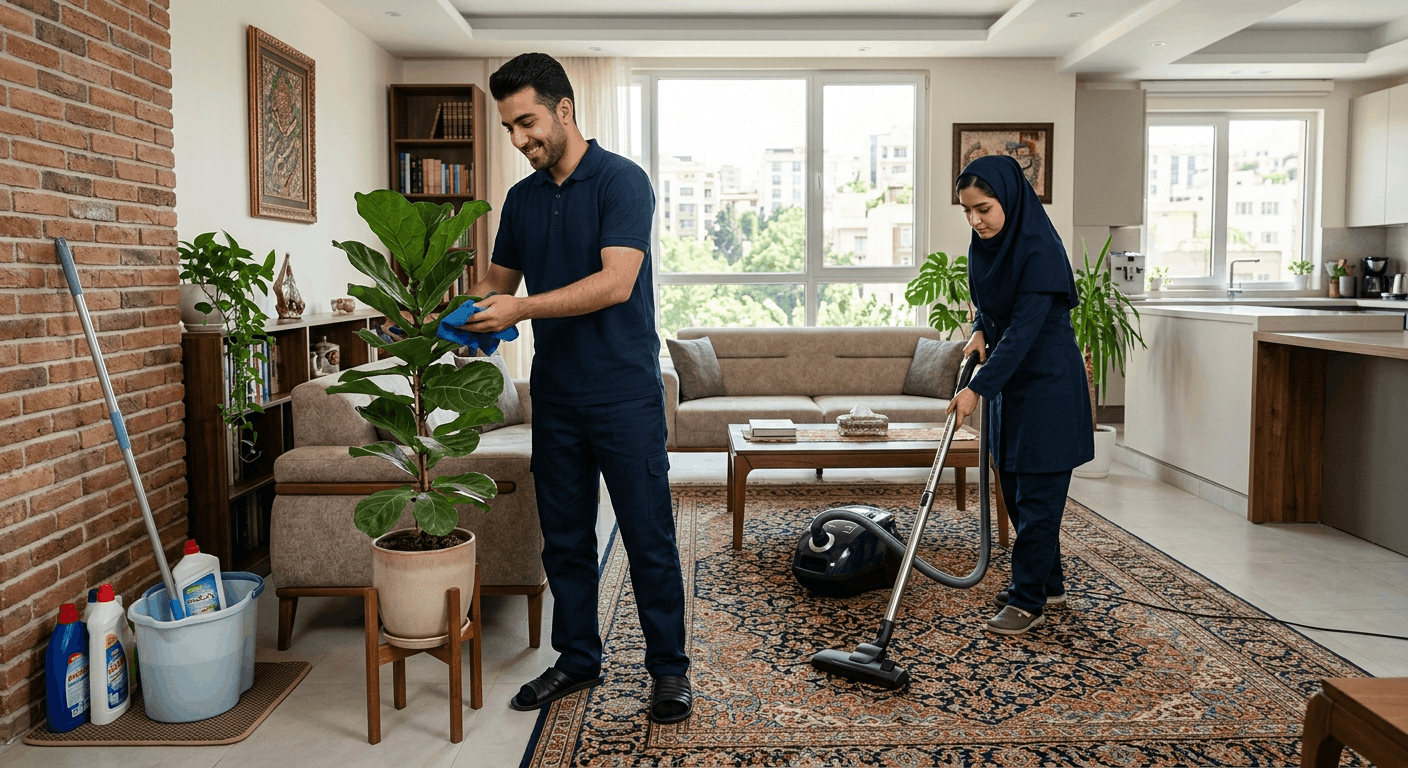 نظافت منزل در پاسدارن با نظافتچی آقا و خانم ماهر 1405