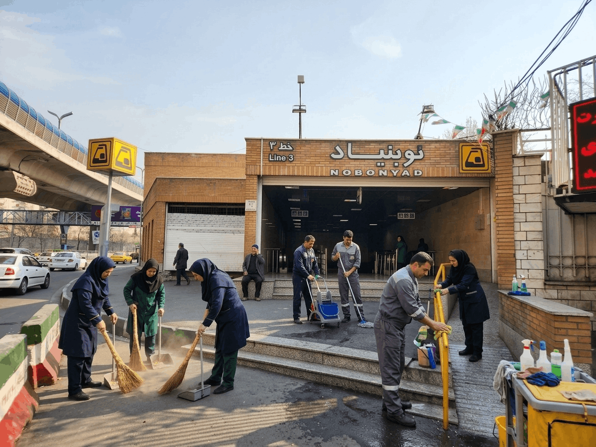 همیارنظافتی پاکیزک در محله پاسداران