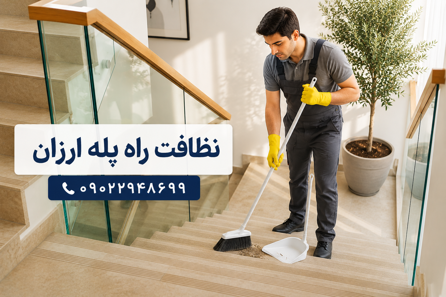 نظافت راه پله ارزان
