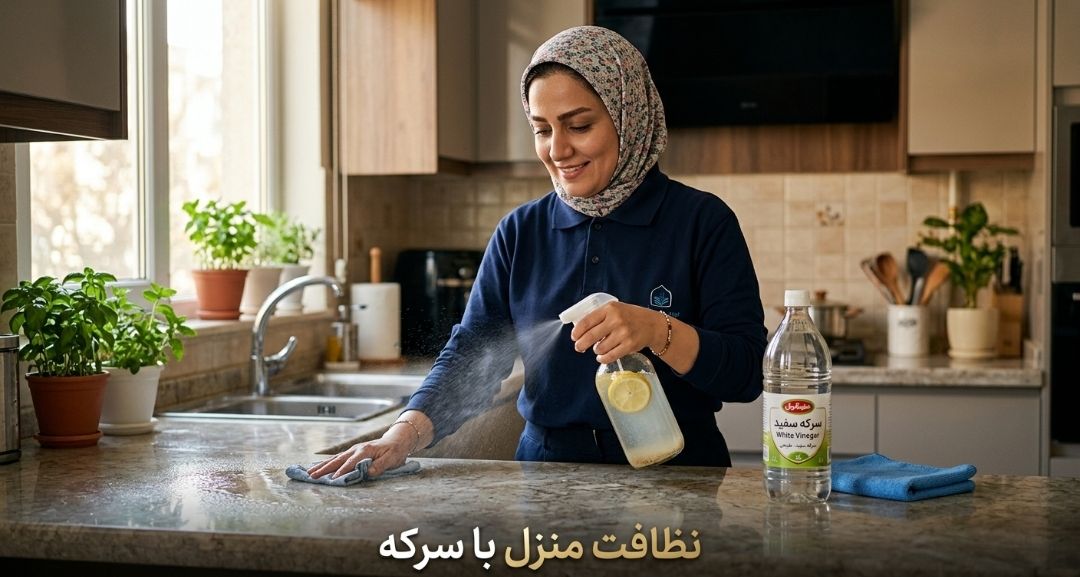 تمیز کردن خانه با سرکه 